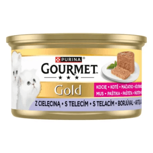 GOURMET Paštéta pre mačiatka Gold Kitten s teľacím mäsom, 85 g