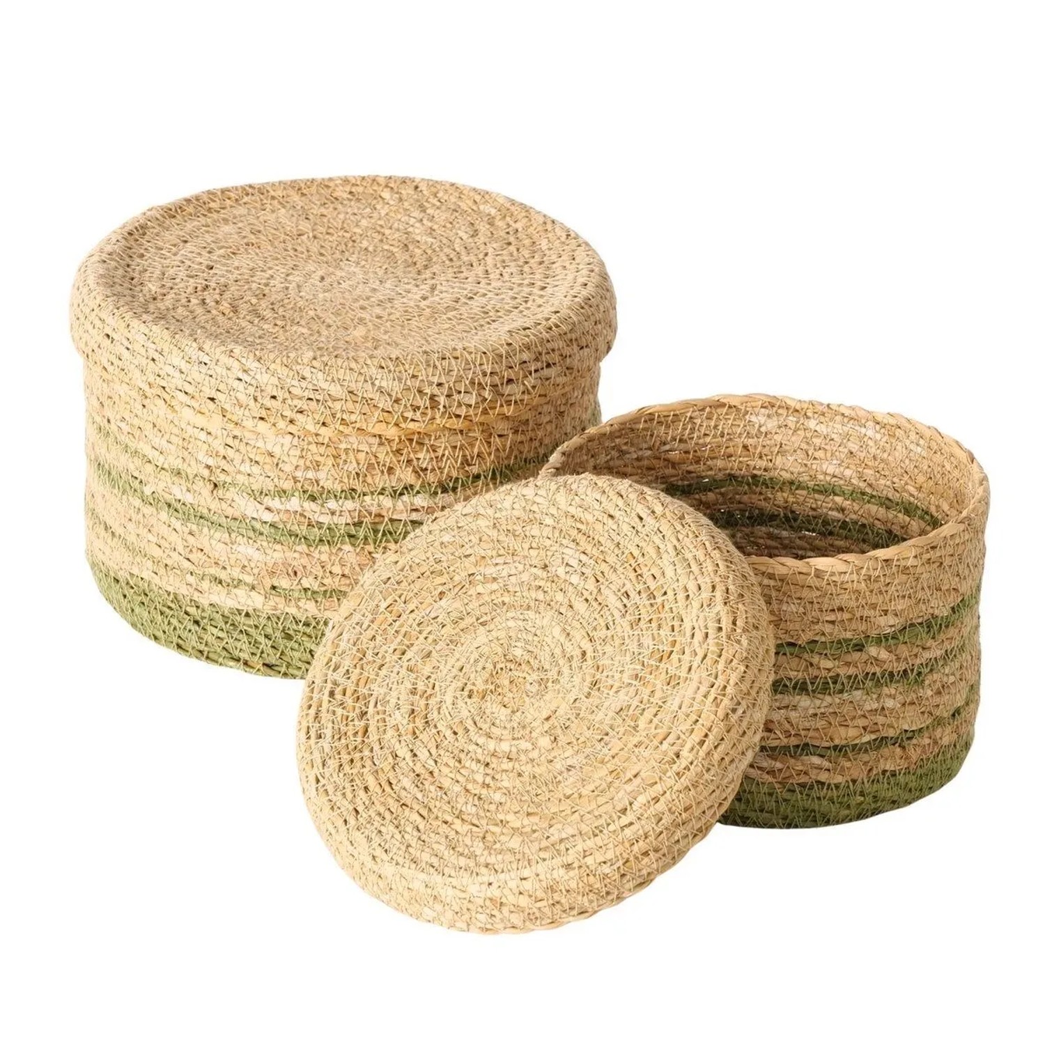 E-shop Boltze Dekoratívny kôš z morskej trávy s vekom Agostina S, pr. 20 x 13 cm
