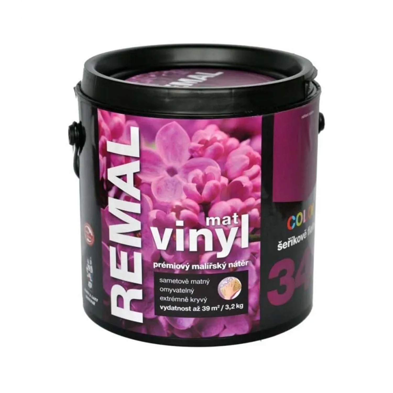 E-shop REMAL Vinyl COLOR Mat Prémiový maliarsky náter 340 orgovánovo fialová 3,2 kg