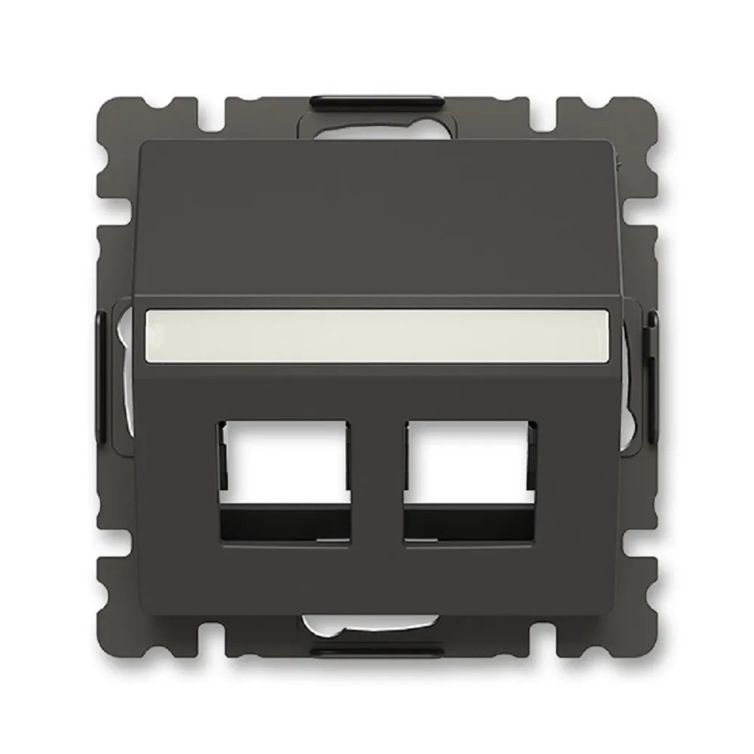 E-shop ABB Kryt zásuvky komunikačnej 2x Zoni, matná čierna