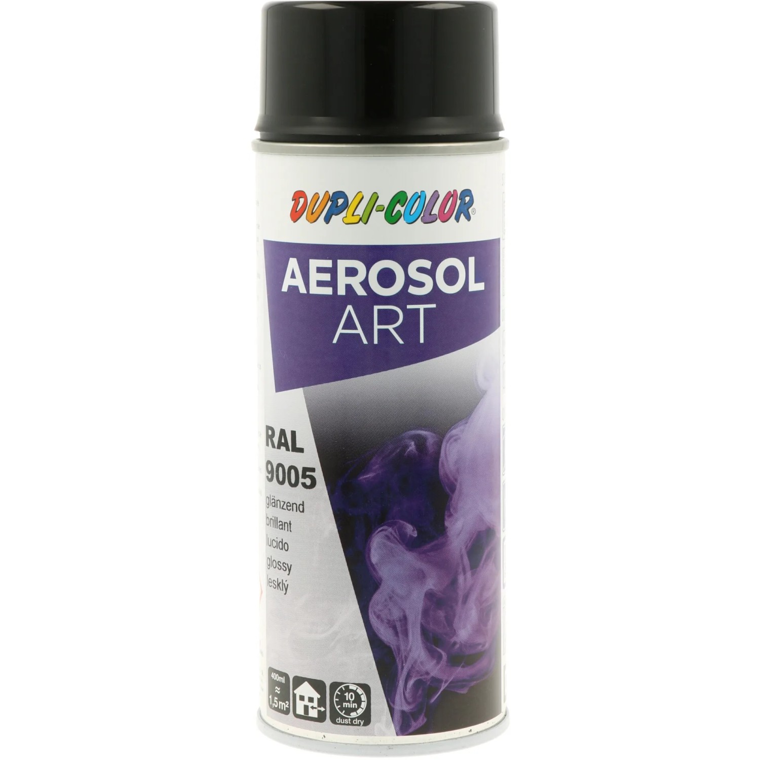 E-shop DUPLI-COLOR Lak v spreji AEROSOL ART (9005) čierna lesklá 400 ml