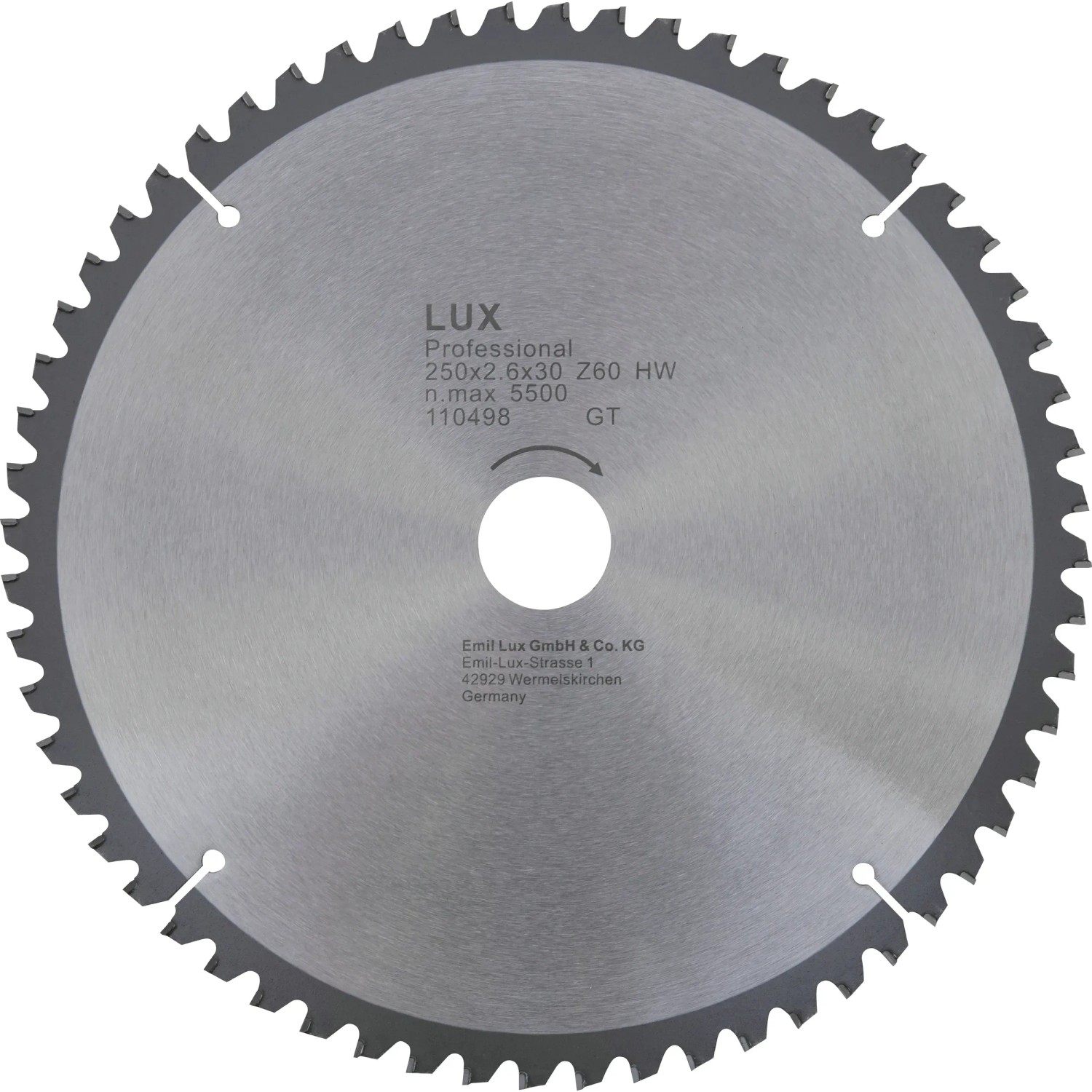 E-shop LUX-TOOLS Kotúč na kapovaciu pílu z tvrdokovu, 60 zubov, pr. 250 x 30 mm