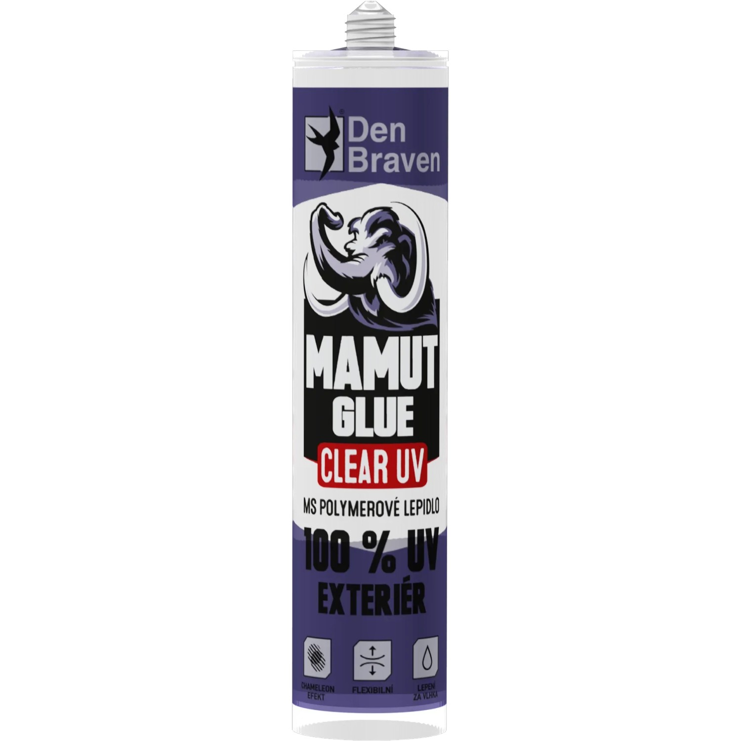 E-shop Den Braven Lepidlo MAMUT GLUE Clear UV 290 ml, transparentné