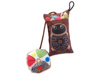 Let's Play Látkový vankúšik s motívom mačky, so šantou mačacou, 9 cm