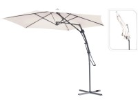 Koopman Slnečník s bočným zavesením biely, 245 x 380 cm