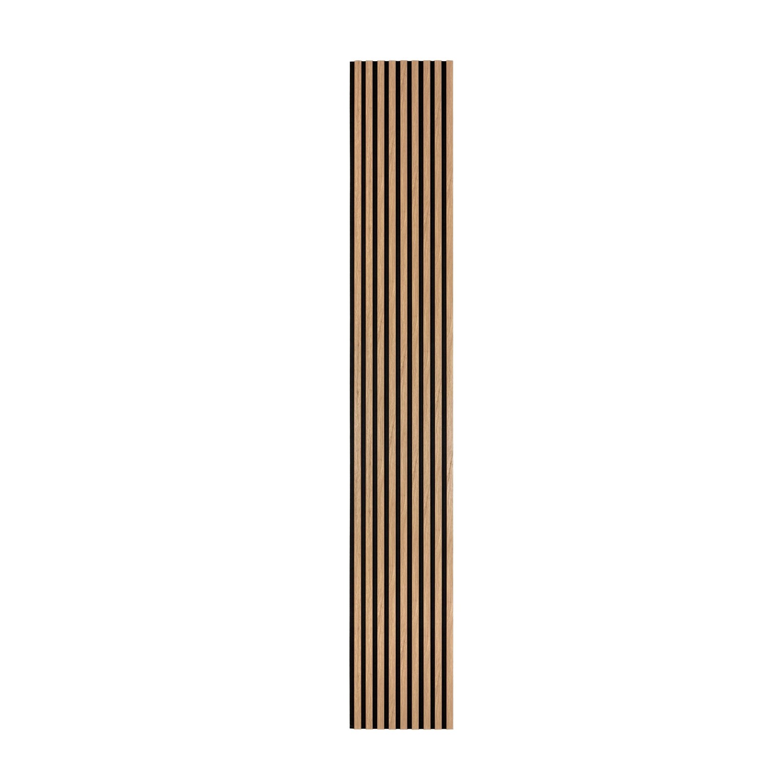 ASKO Dizajnový akustický panel dub prírodný/čierna plsť 21 x 405 x 2600 mm