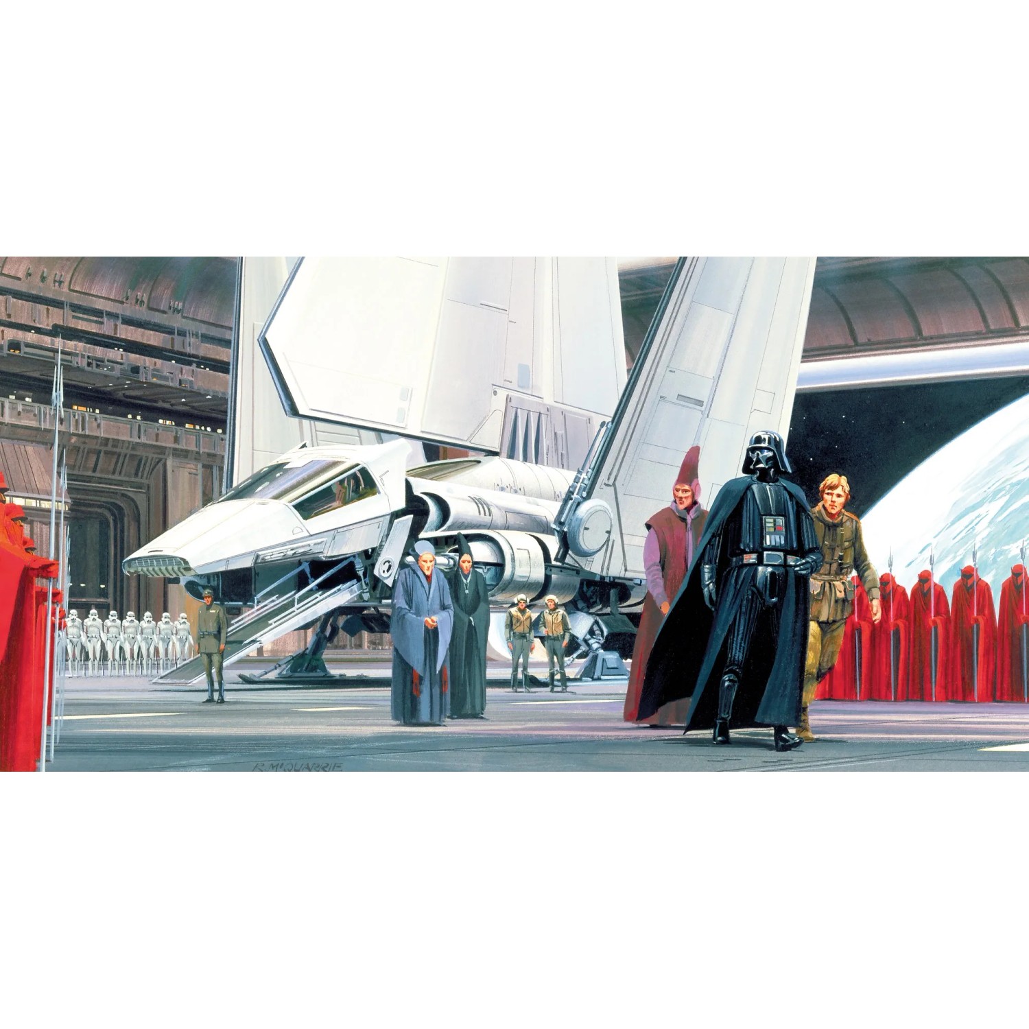 E-shop Komar Vlies.fototapeta Star Wars Classic RMQ Death Star Shuttle Dock 500 x 250cm