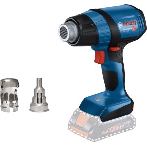 Akumulátorová teplovzdušná pištoľ Bosch Professional GHG 18 V-50 s tryskami.