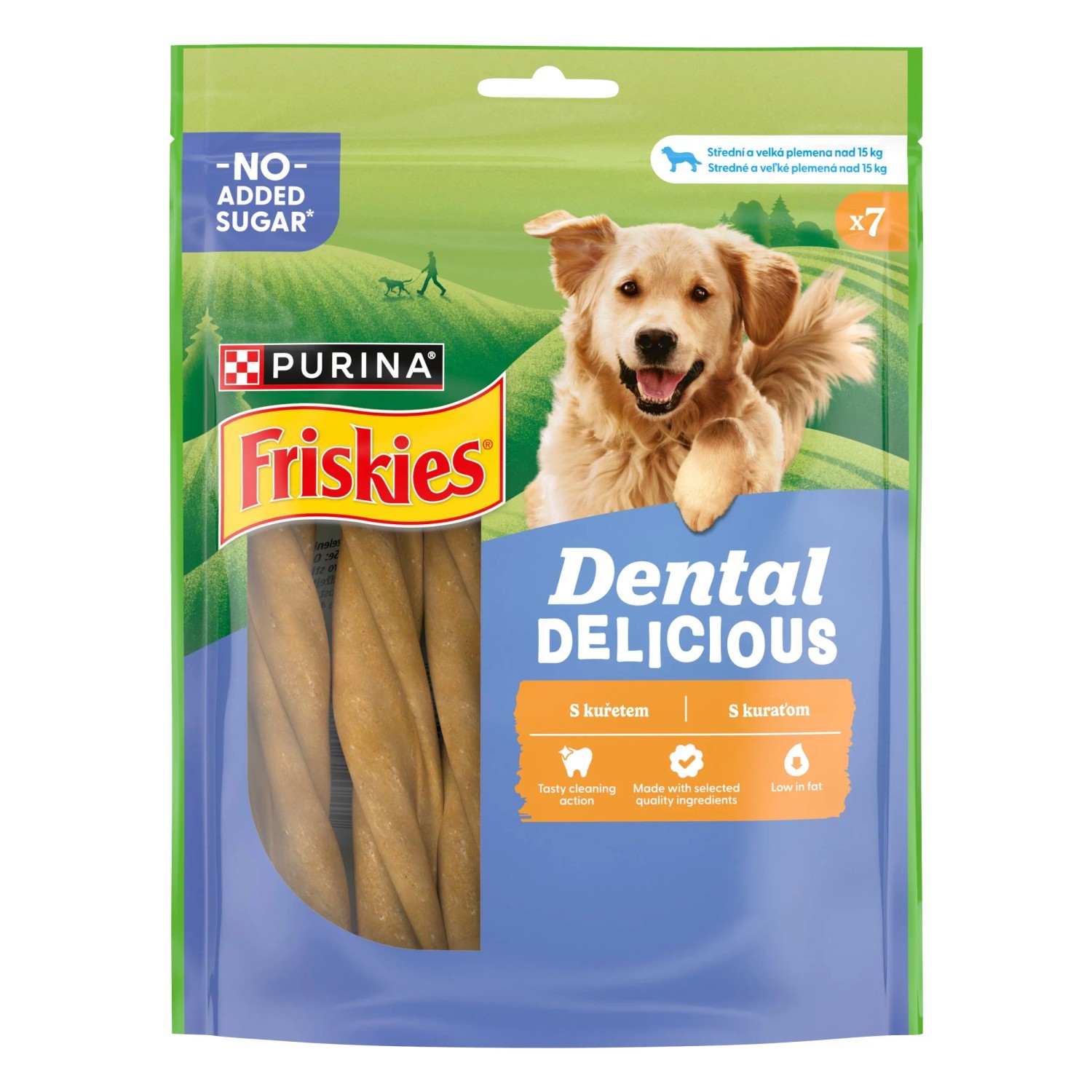 E-shop Friskies Dental Delicious Maškrty pre psov M kura 7 tyčinek (200 g)