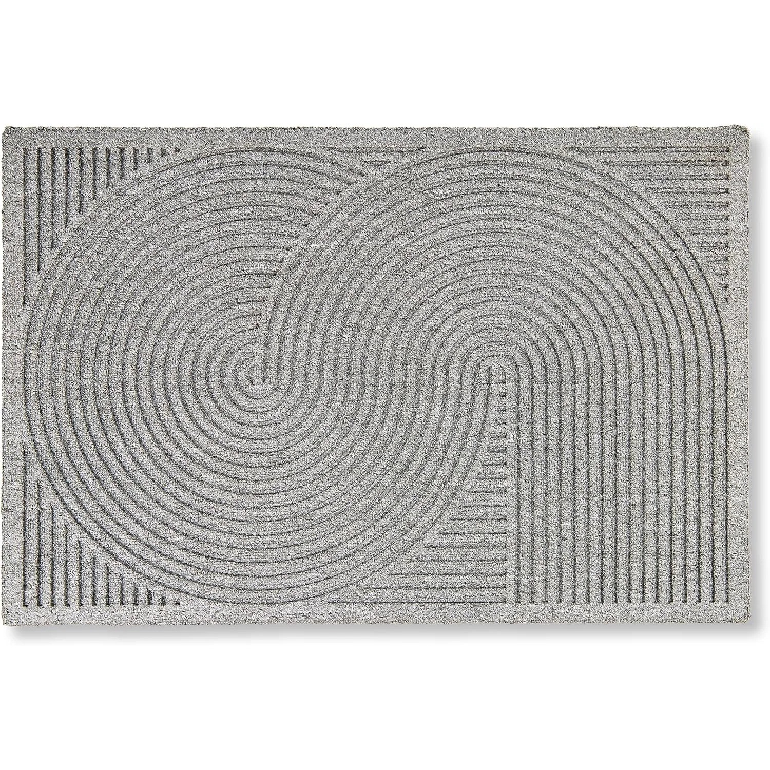E-shop Astra Rohožka do interiéru Graphic Deluxe, strieborná, 45 x 75 cm