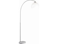 GLOBO Stojaca lampa NEWCASTLE, E27, matný nikel/mramor/biela, 92 x 30 x 196 cm