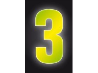 Conacord Reflexné domové číslo 3, žlté, 8 cm