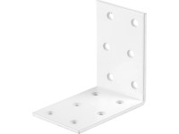 Spojovací uholník biely práškovaný nástrek 60 mm x 60 mm x 40 mm