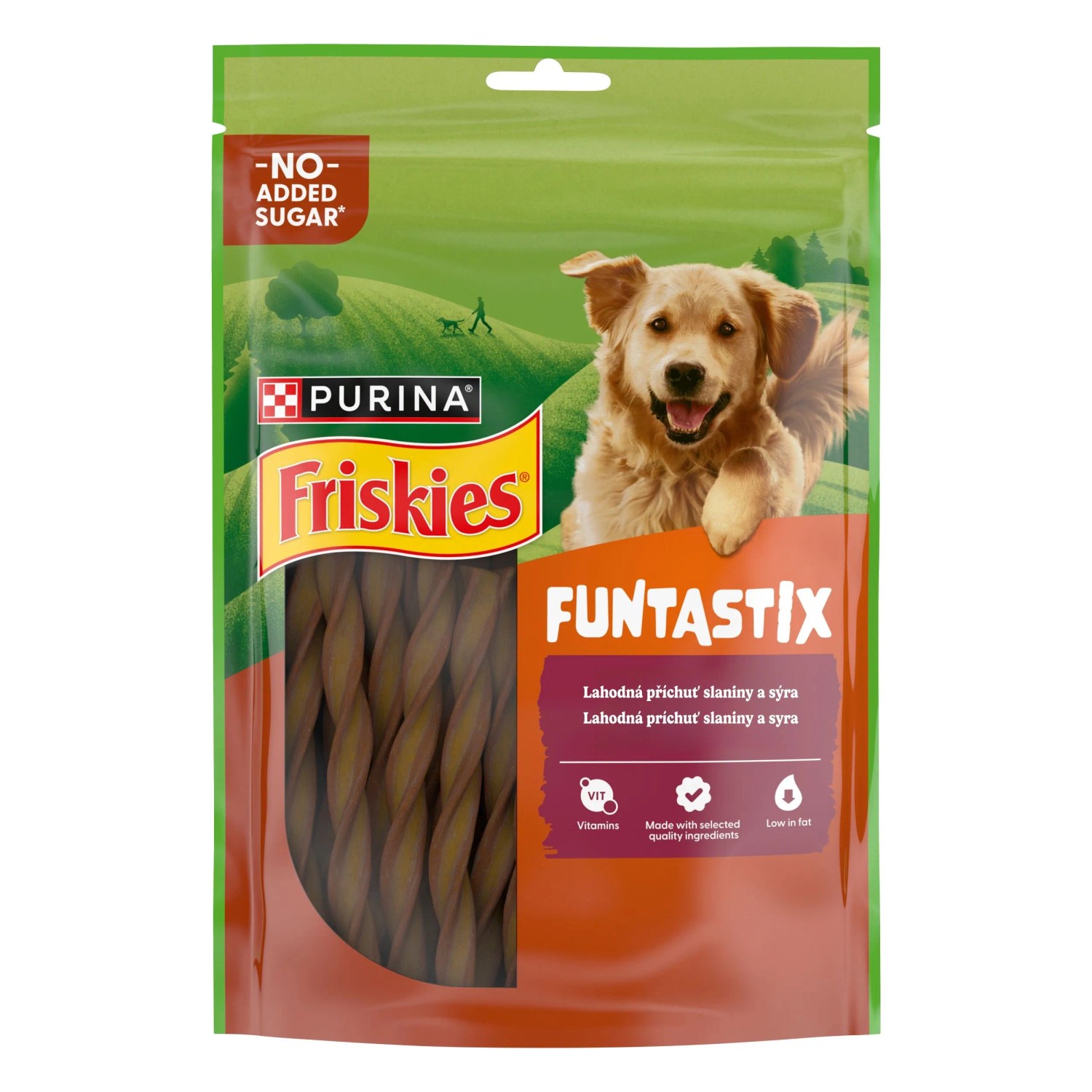 E-shop Friskies Funtastix Maškrty pre psov slanina a syr 175 g