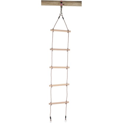 SwingKing Povrazový rebrík s 5 drevenými priečkami, 200 cm