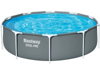 Bestway Bazén s oceľovým rámom Steel Pro, sivá, pr. 305 x 76 cm