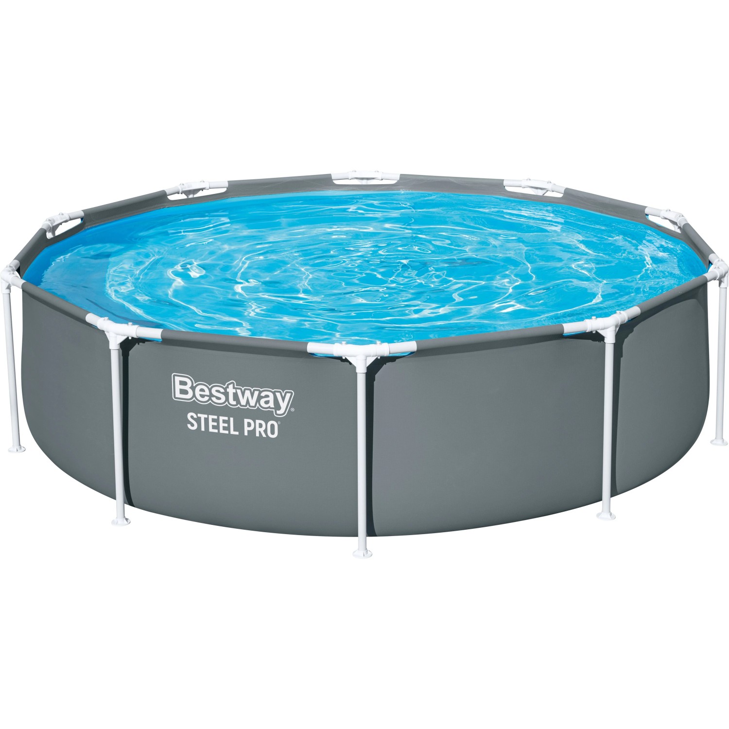 Bestway Bazén Steel Pre tm.sivý, plachta, pr. 305x76 cm (EN)