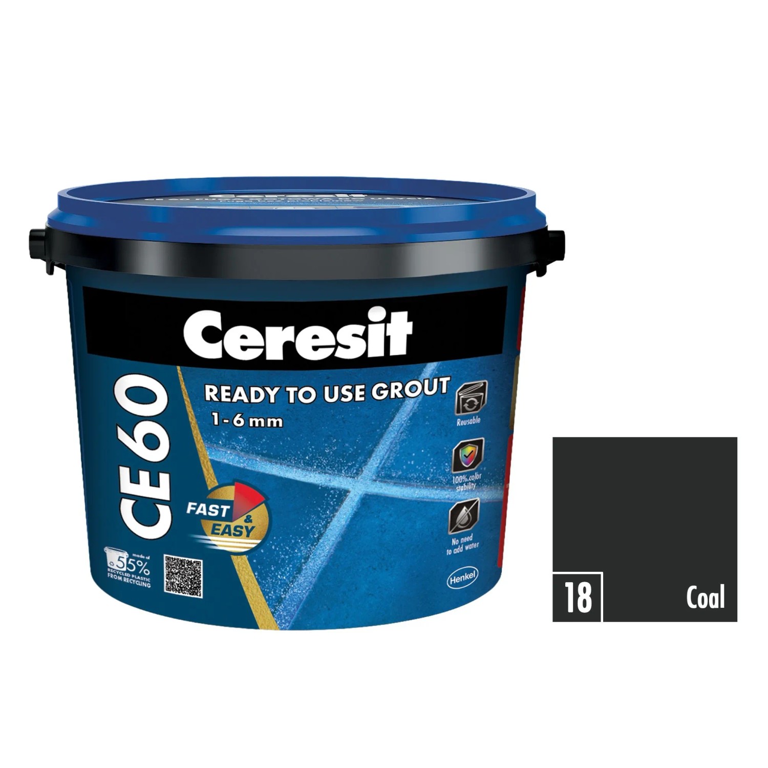 E-shop Ceresit Škárovacia hmota pripravená na okamžité použitie CE 60 coal 2 kg