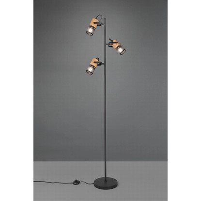 TRIO Stojaca lampa TOSH čierna matná 3 x E14 max. 15 W, pr. 23 x 150 cm