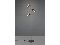 TRIO Stojaca lampa TOSH čierna matná 3 x E14 max. 15 W, pr. 23 x 150 cm