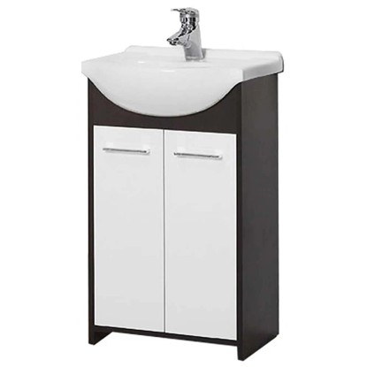 Kúpeľňová skrinka s umývadlom Samba 50 dekor drevo / biela