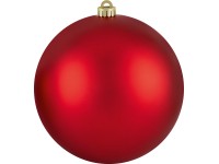 OBI Vianočná ozdoba plastová guľa XXL matná/lesklá červená pr. 20 cm, 1 ks