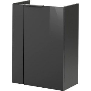 Skrinka pod umývadlo Fackelmann SBC, antracitová, šírka 44 cm. Kúpeľňový nábytok s jednými dvierkami a tichým zatváraním.
