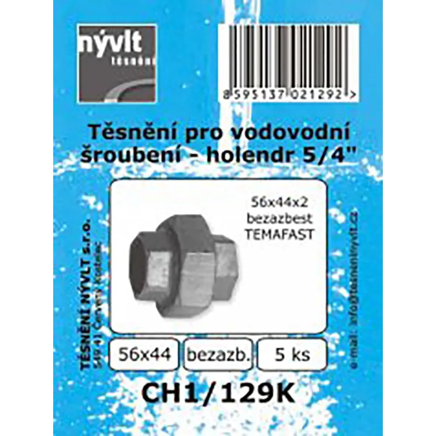 E-shop Súprava plochých tesnení holendru 5/4 bezazbest, 5 ks
