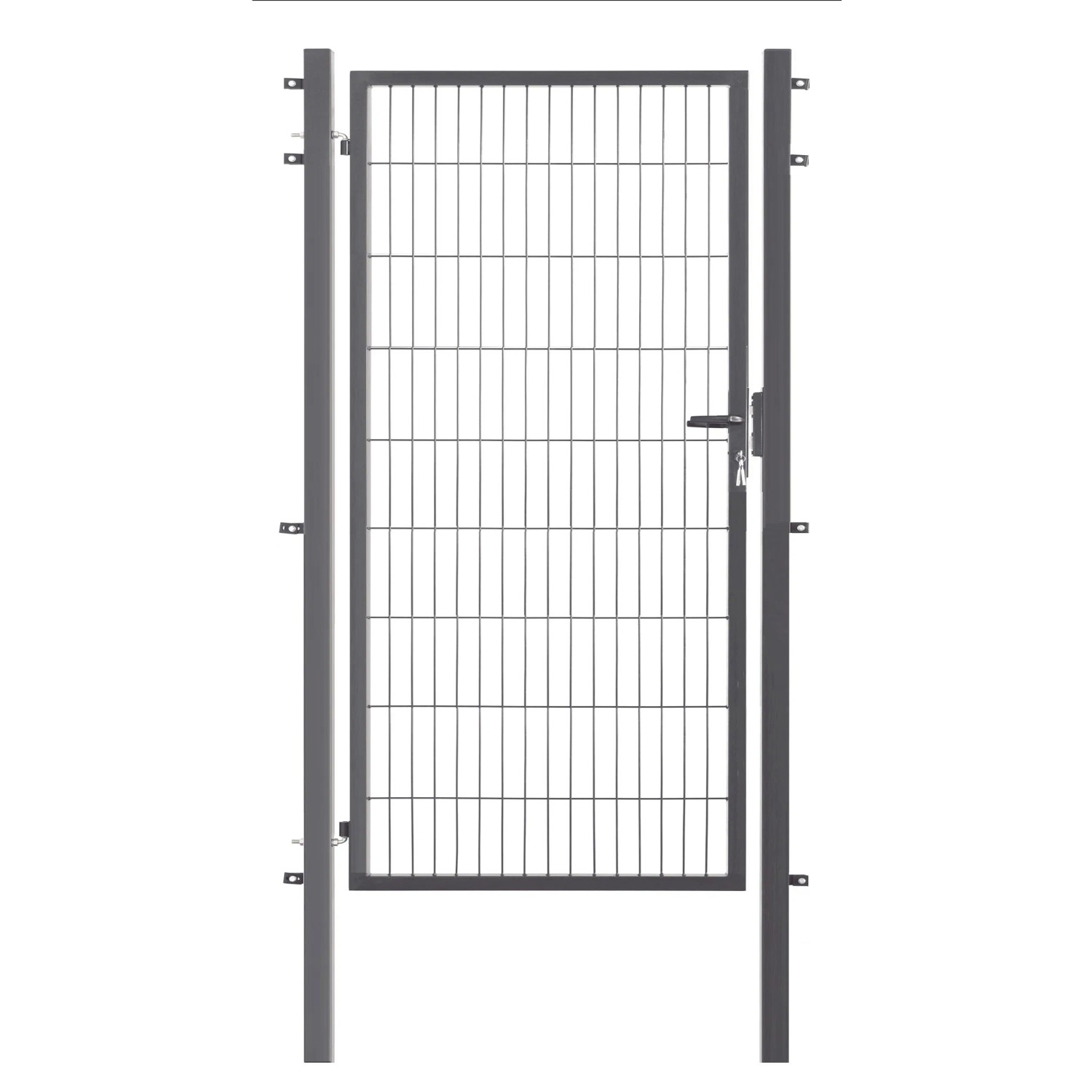 E-shop Jednokrídlová bránka Comfort pre plot zo zváraného pletiva antracit 180 x 100 cm