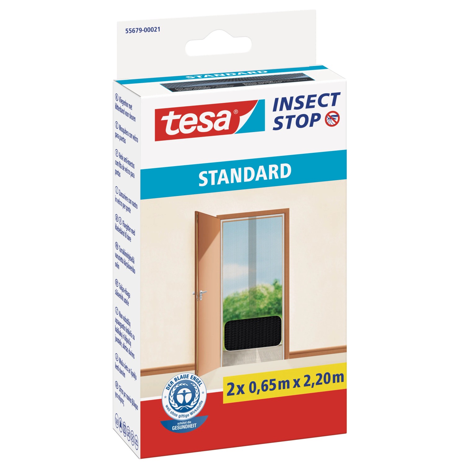 E-shop tesa Sieť na suchý zips proti hmyzu STANDARD do dverí, antracit, 2 x 0,65 x 2,20