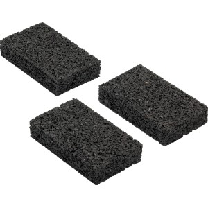 Čierne podložky (60 ks) pre spodnú konštrukciu terasy, 9x6x0,3 cm.