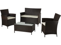 BWO Zostava záhradného nábytku Canera polyratan hnedá 4dielna