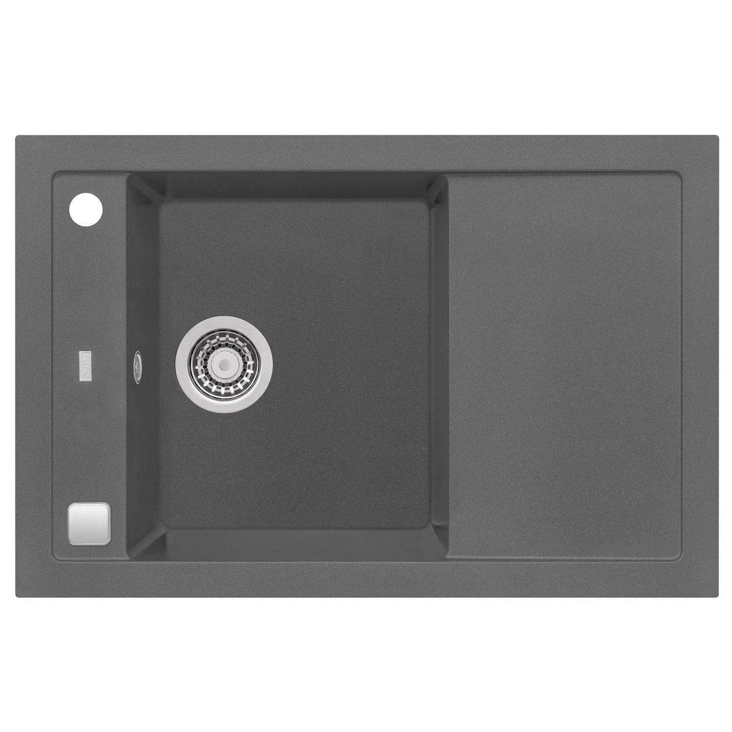 E-shop Alveus Granitový drez Formic 30, oceľová, 76 x 50 cm