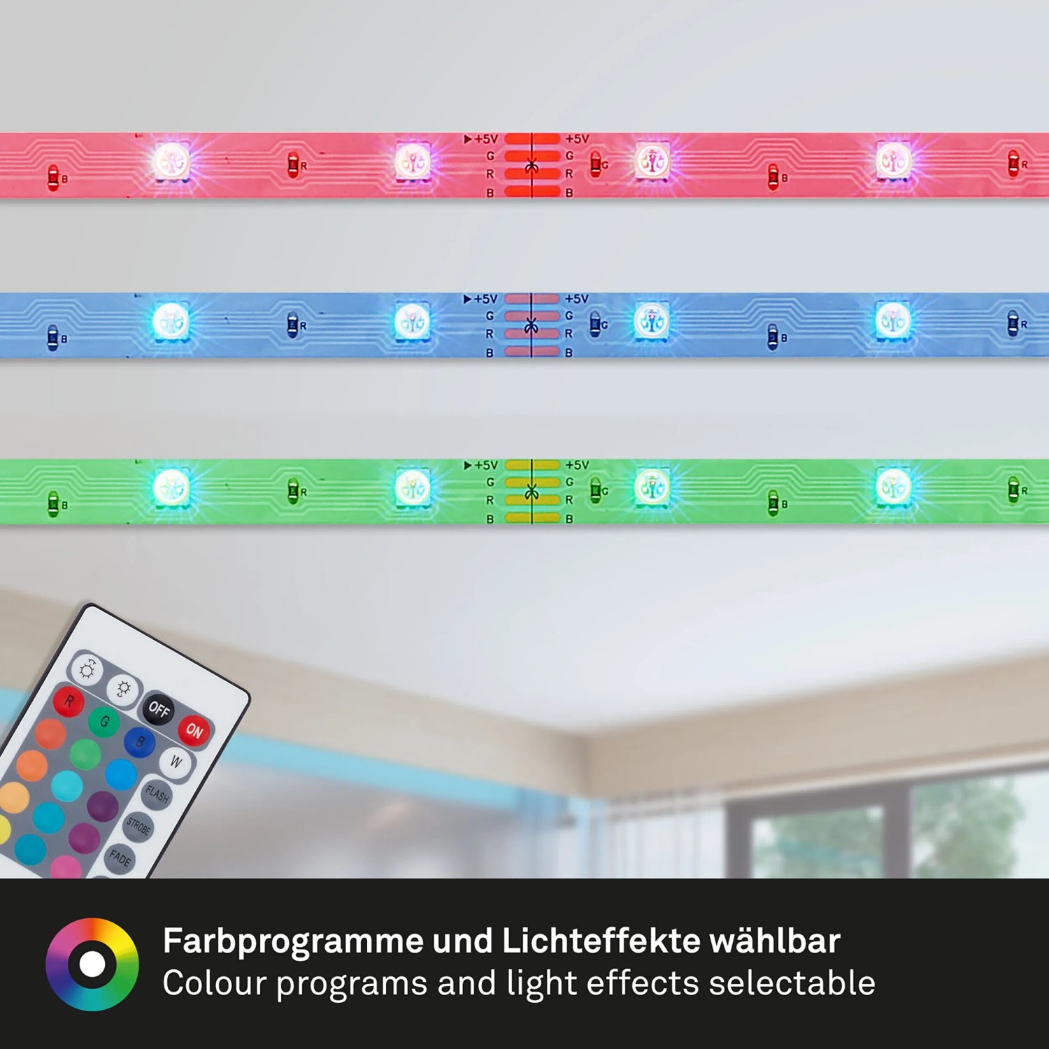 E-shop Briloner LED pásik 150 diód, 22 W, 1200 lm, 3000-6500 K + RGB, 5 m
