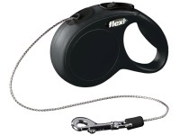 Flexi Vôdzka navíjacia lanková New Classic, veľkosť XS, 3 m, čierna