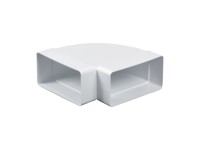Den Braven Koleno horizontálne hranaté 90°, biele, 150 x 75 mm