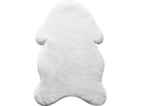 Koberec z umelej kožušiny biely 60 x 90 cm