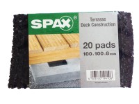 Spax Terasové podložky 100 x 100 x 8 mm, 20 ks