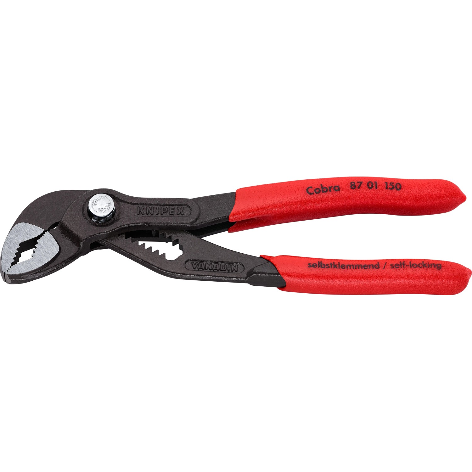 E-shop Knipex Kliešte na vodné čerpadlá Cobra, fosfátované na sivo, 150 mm