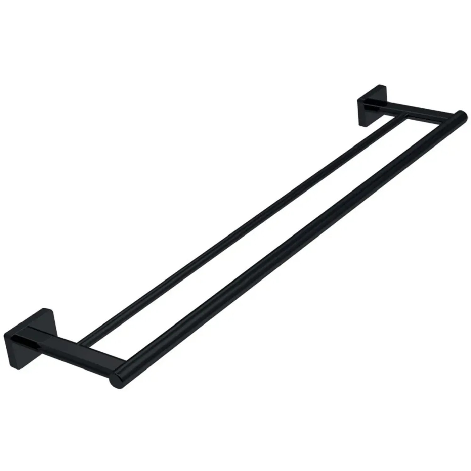 E-shop Novaservis Dvojitý držiak uterákov Ferro Greta Black, matná čierna, 600 mm