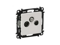 Legrand TV-RD-SAT zásuvka koncová s hviezdicovým rozvodom Valena Life, biela