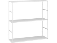 Kovový regál Pinnock biely matný, 60 x 60 x 20 cm