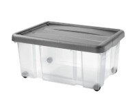 Tontarelli Úložný box s vekom PUZZLE transparentný/grafit 43 l Tontarelli Úložný box s vekom PUZZLE transparentný/grafit 43 l