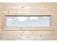 Weka Jednokrídlové okno pre domček s hr. steny 21/28 mm, prírodná, 125 x 40 cm