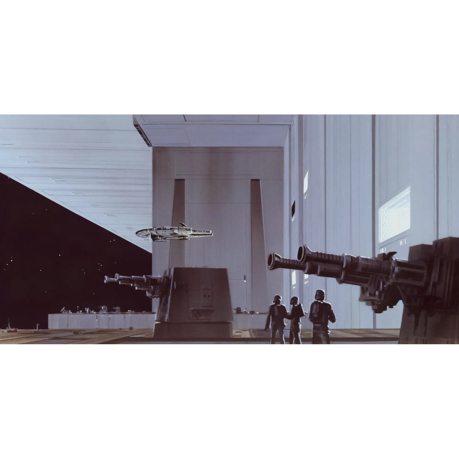 E-shop Komar Vliesová fototapeta Star Wars Classic RMQ Death Star Hangar 500 x 250 cm