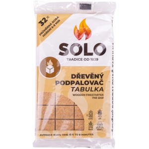 SOLO Drevený podpaľovač TABULKA, 32 ks