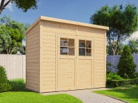 Bertilo Drevený záhradný domček Alster 2, prírodný, 244 x 122 cm