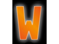 Conacord Reflexné domové písmeno W, oranžové, 8 cm