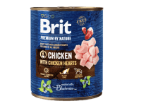 Brit Konzerva pre psov Premium by Nature Chicken with Hearts, 800 g