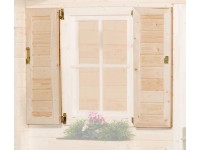 Weka Okenice pre okná záhradného domčeka rozmerov 69 x 91 cm, prírodná, 2 ks